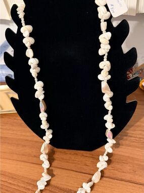 Handcrafted White Shell Bead Necklace - Elegant Women’s Jewelry